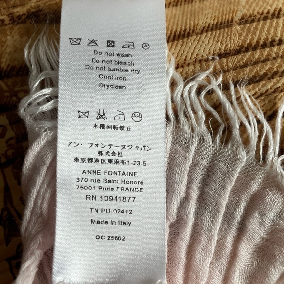 Anne Fontaine Pink Modal-Cotton Scarf - Picture 3 of 3